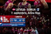 Basketbola valstsvienību spēle Latvija- Somija