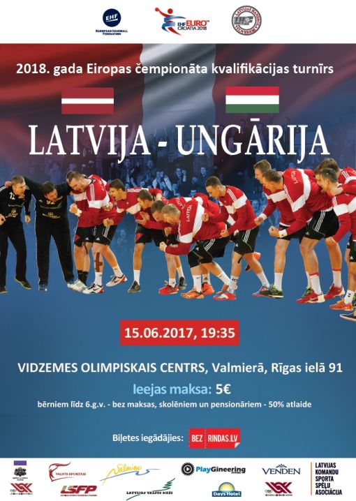 Latvija - Ungārija. Handobls jau 15. jūnijā!