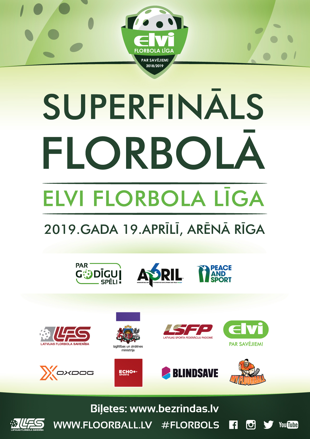 Sākusies biļešu tirdzniecība uz Superfinālu Florbolā 2019!